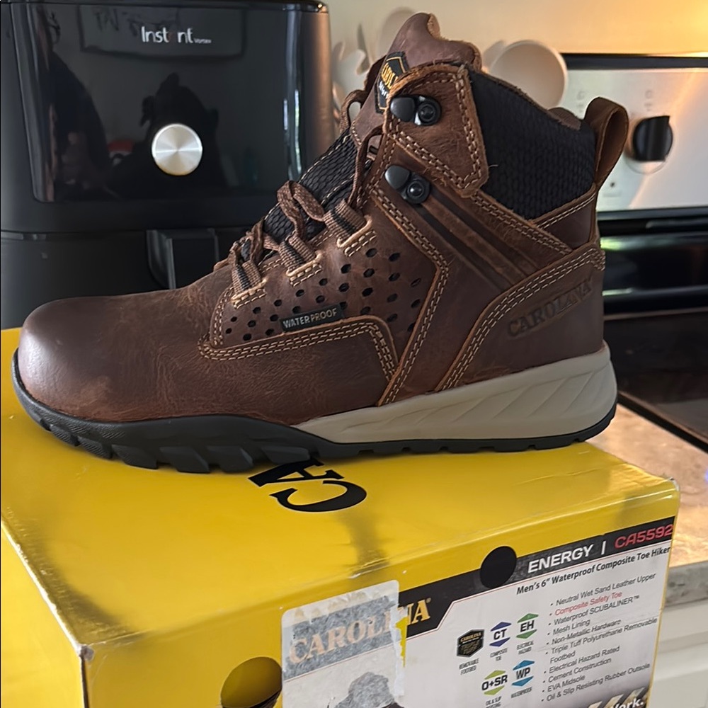 Men's Brown Waterproof Composite Toe Boots